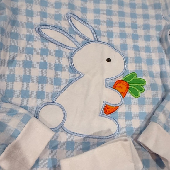Classic Whimsy Checkered Bunny Pajama Set - Picture 3 of 10
